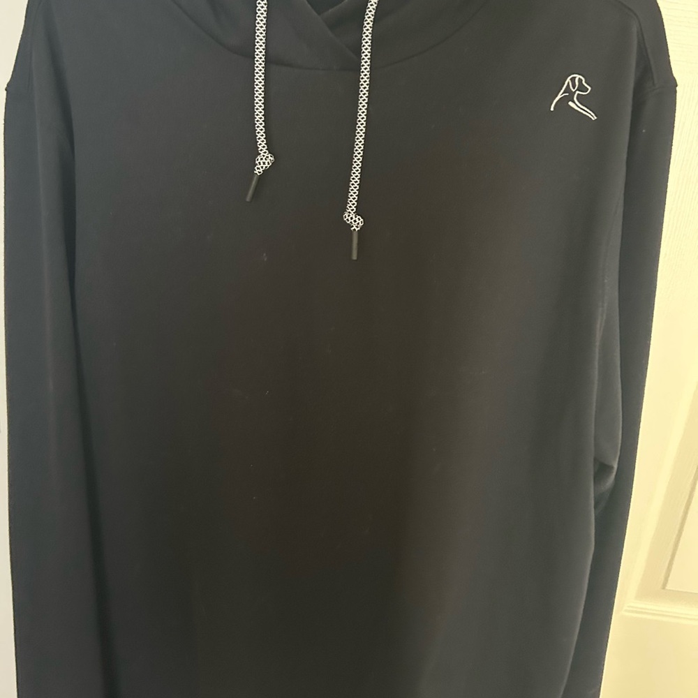 Black Hoodie with Drawstring by Unknown Brand